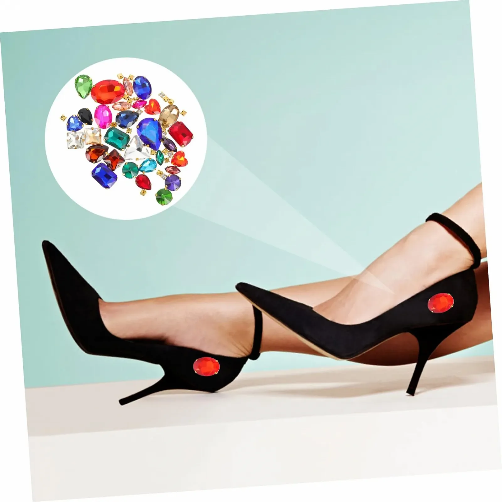 Стрази для пришивання 50 шт для ювелірних та декоративних проєктів, фото №8