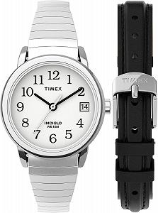 Женские часы Timex Easy Reader 25 мм, расширяемый браслет и набор кожаных ремешков - Фото 1