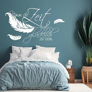 Наклейка для стін Happy Loft W63 Feather "Take Time To sein" 54 Colours 3 Sizes - Фото 1