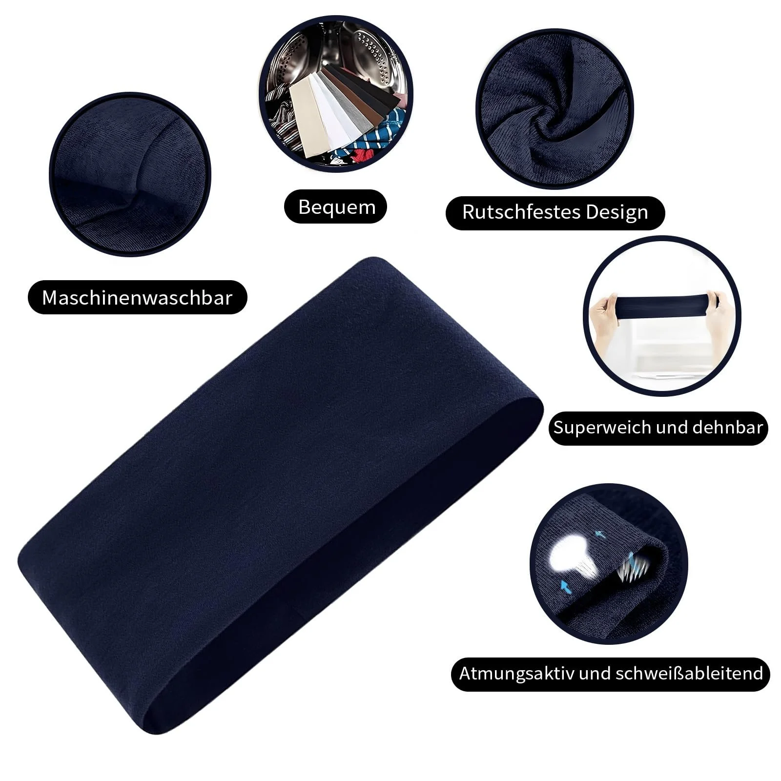 Набір з 10 спортивних пов'язок для волосся Еластична, фото №6 Набір з 10 спортивних пов'язок для волосся Еластична, фото №6