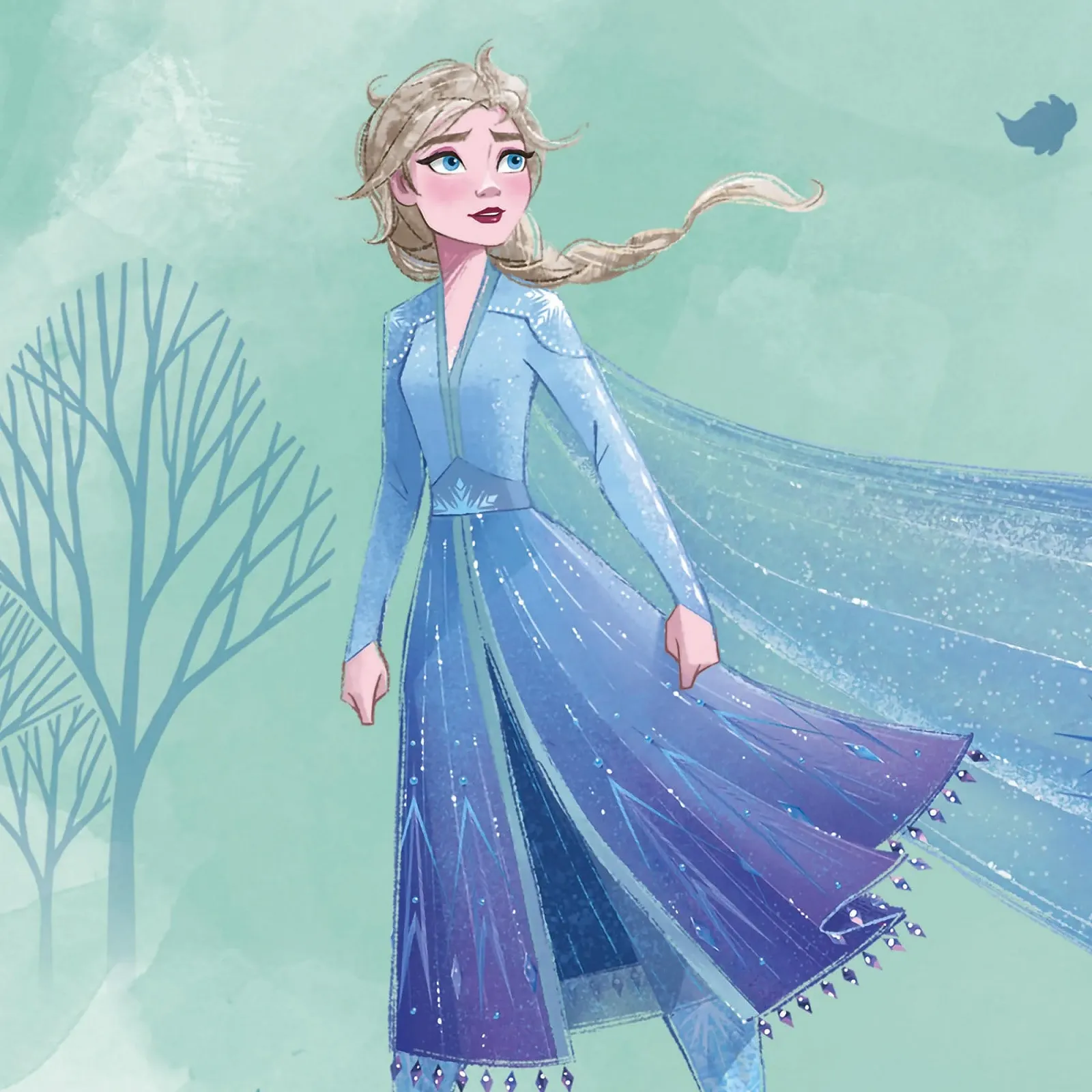 Шпалери флізелінові Komar Disney Frozen Fresh Breeze 1 рулон 10.05 x 0.53 м Anna Elsa Princess, фото №3