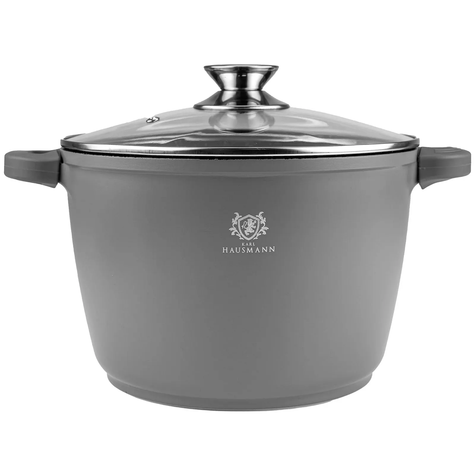 Каструля KARL HAUSMANN з кришкою, антипригарна, 14 л, діаметр 32 см, литий алюміній, сіра, фото №6 Каструля KARL HAUSMANN з кришкою, антипригарна, 14 л, діаметр 32 см, литий алюміній, сіра, фото №6