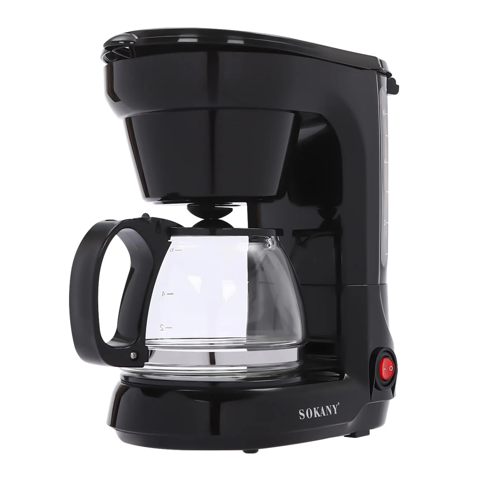 Кофеварка капельная 750 мл со стеклянным кувшином и функцией подогрева Black, фото №4