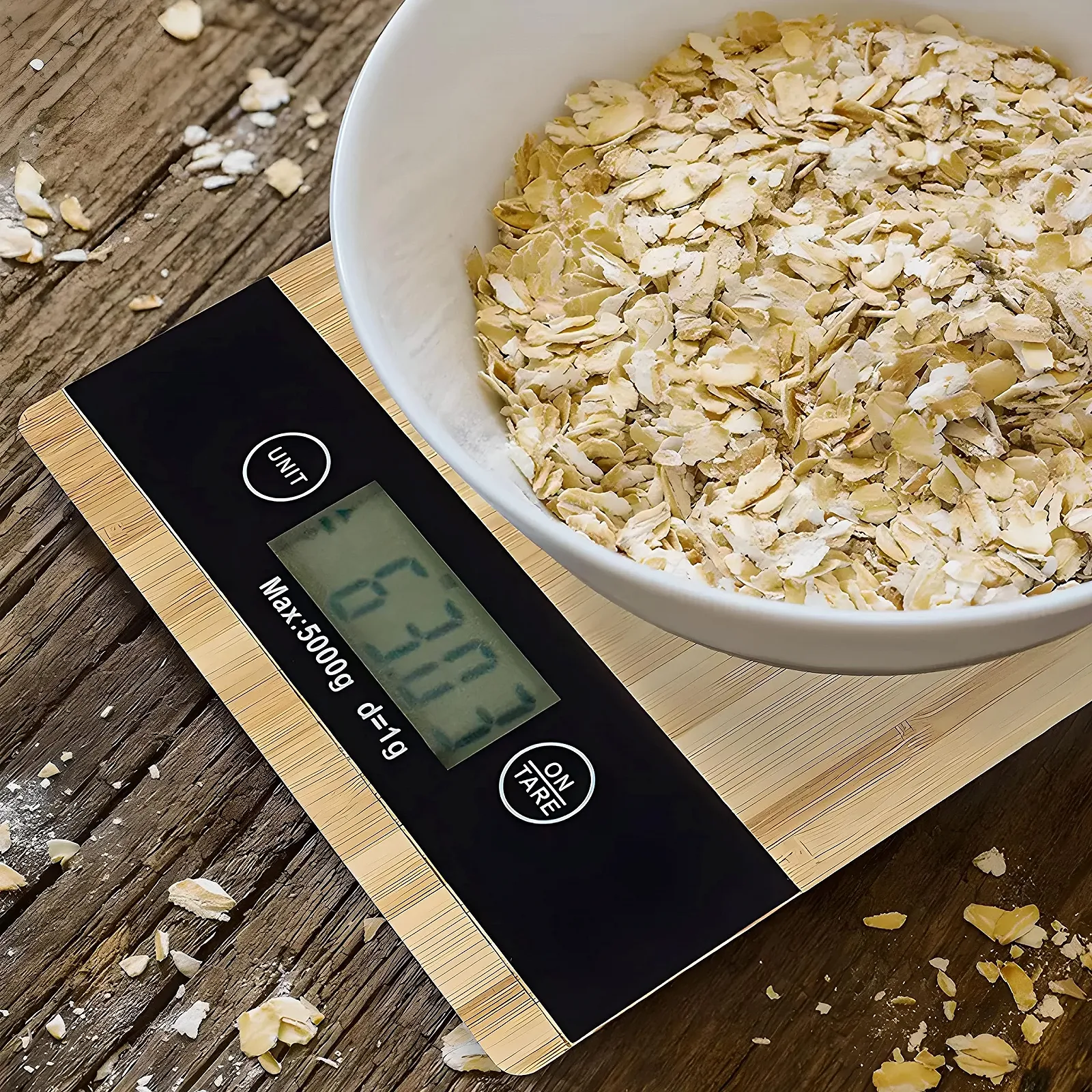 Ваги кухонні цифрові Retoo Bamboo Design 5 кг Sensor Touch LCD дисплей, фото №8 Ваги кухонні цифрові Retoo Bamboo Design 5 кг Sensor Touch LCD дисплей, фото №8