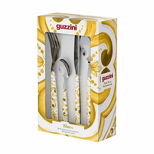 Набір столових приборів Guzzini 281945151 з нержавіючої сталі, бурштиновий synthetic.ua - Фото 1