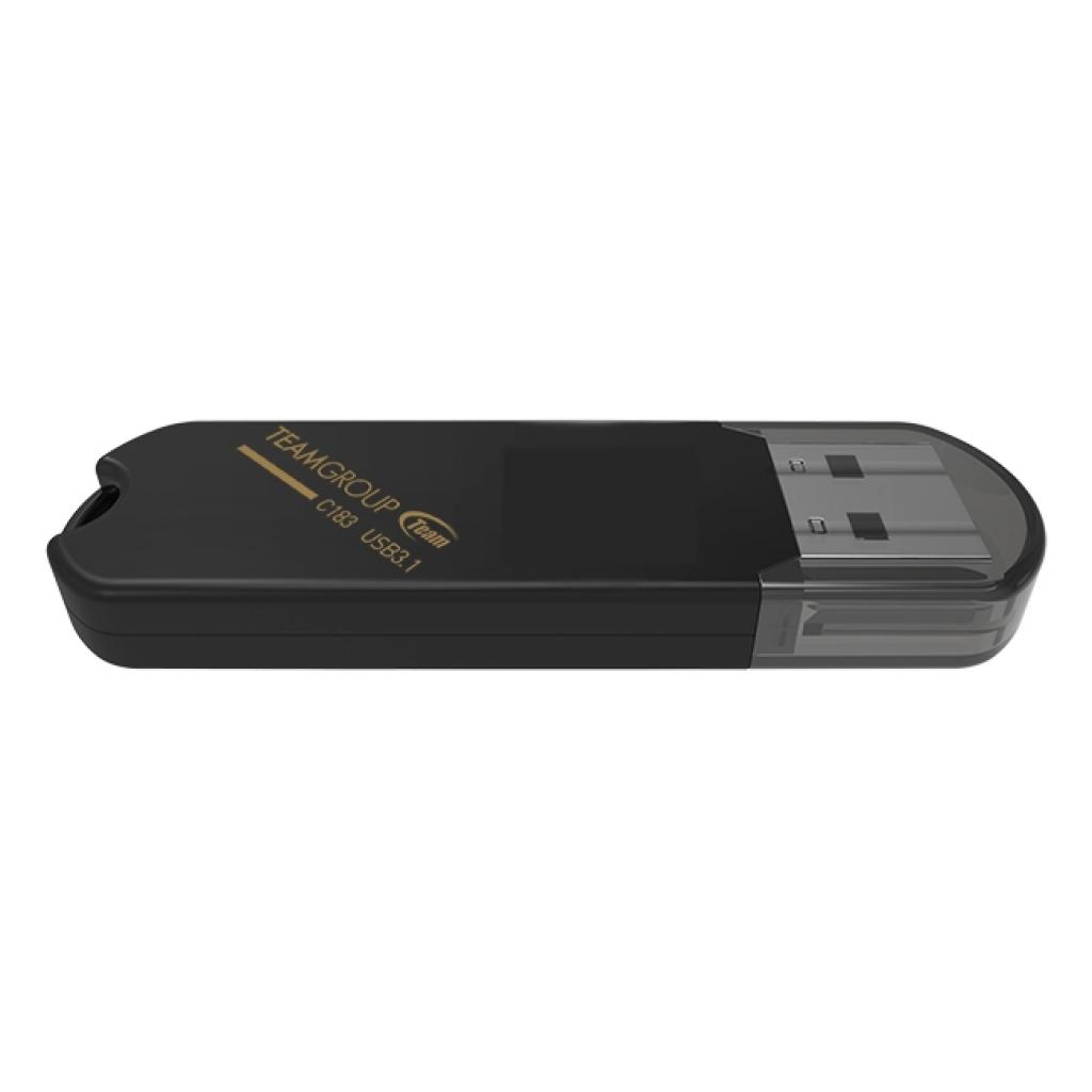 USB флеш-накопичувач Team 64gb C183 Black USB 3.1 TC183364GB01, фото №3