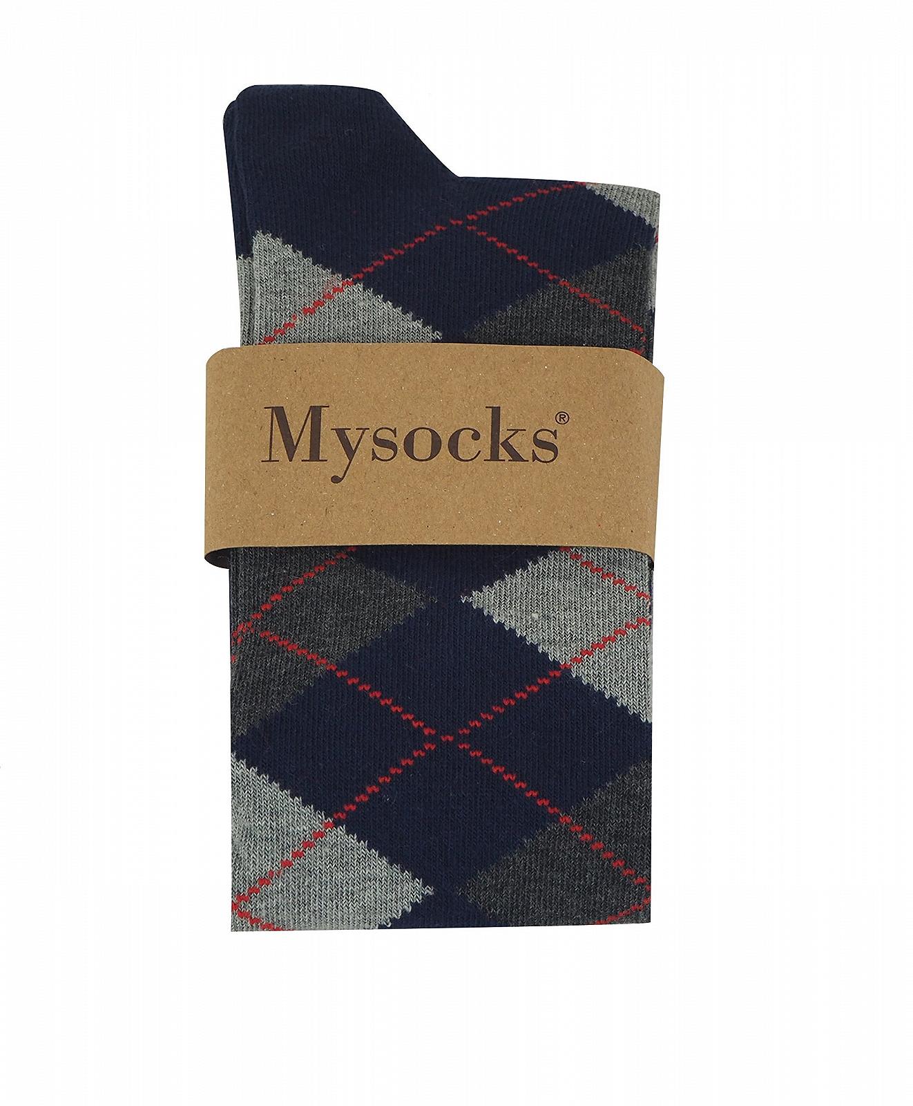 Шкарпетки до коліна Mysocks Argyle Безшовний носок 3 пари, фото №2