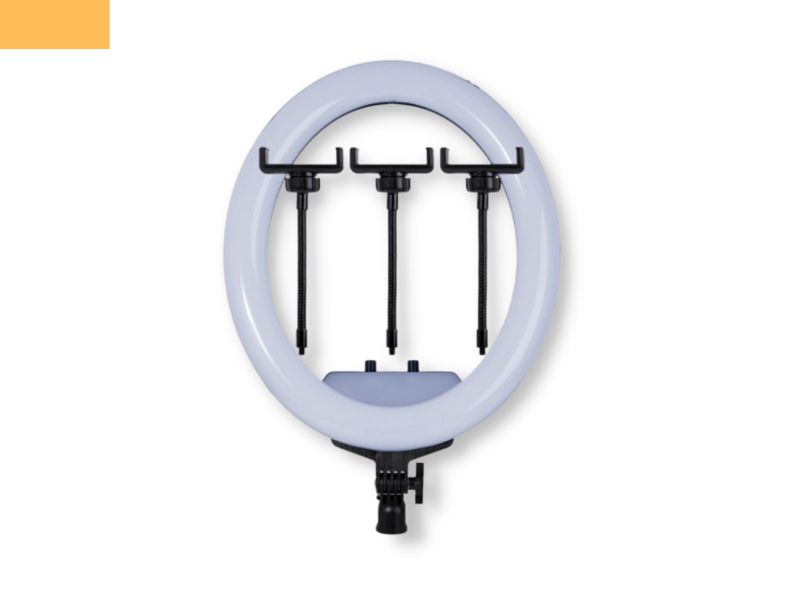 Кольцевая лампа XPro LED с 3 держателями телефона, штативом и ДУ TY4048 48см (AM-2812), фото №1 Кольцевая лампа XPro LED с 3 держателями телефона, штативом и ДУ TY4048 48см (AM-2812), фото №1