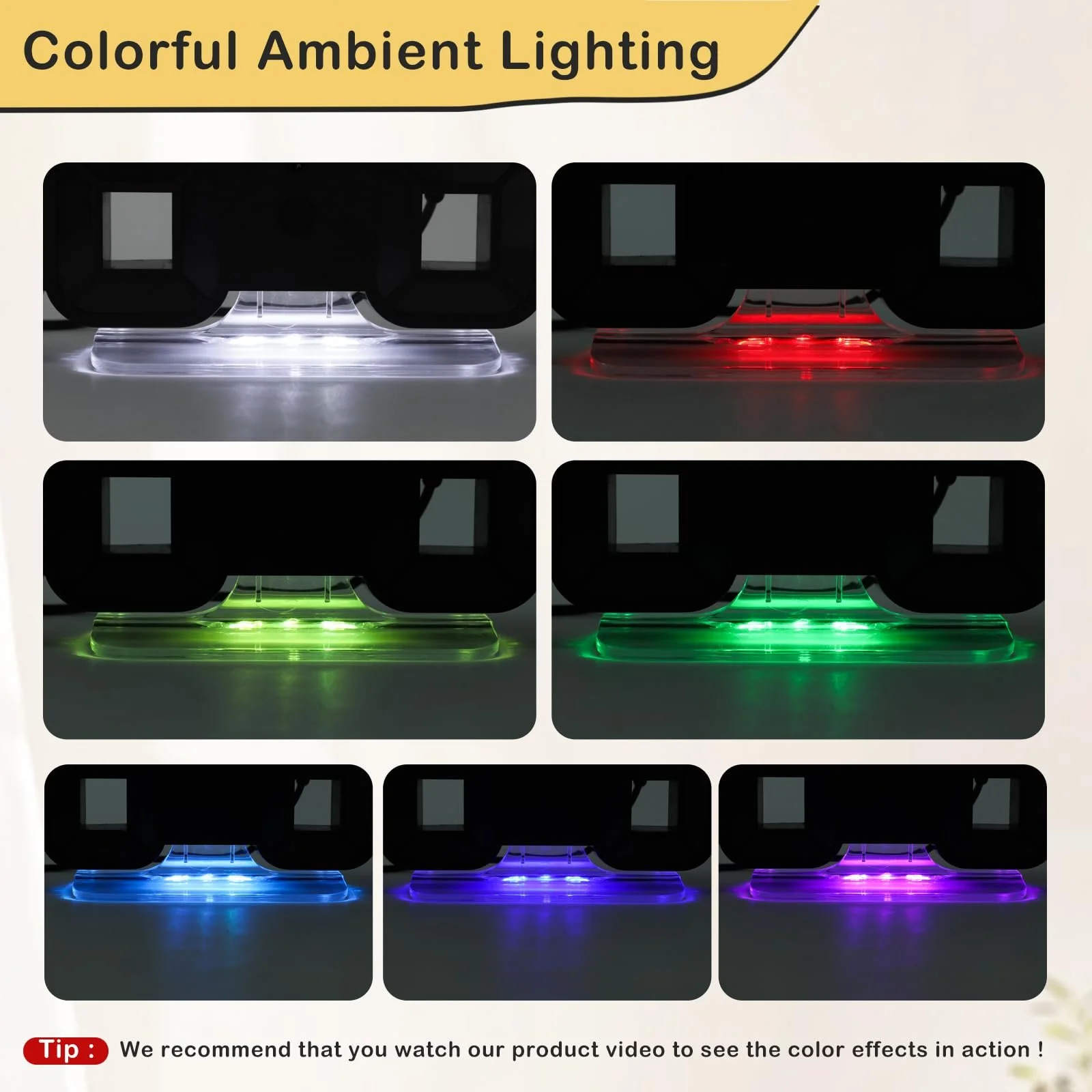 3D LED Цифровой Будильник Seutgjie, Настольные/Настенные Часы, 14 RGB Смены Цветов, 12/24 ч, 3 Уровня Яркости, Ночной Режим Яркости, Режим Дремоты с Дистанционным Управлением, Черный, фото №5