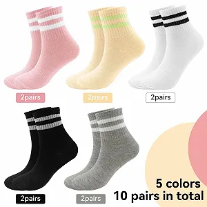 Носки теннисные 36-42 (10 пар) Разноцветные synthetic.ua - Фото 1