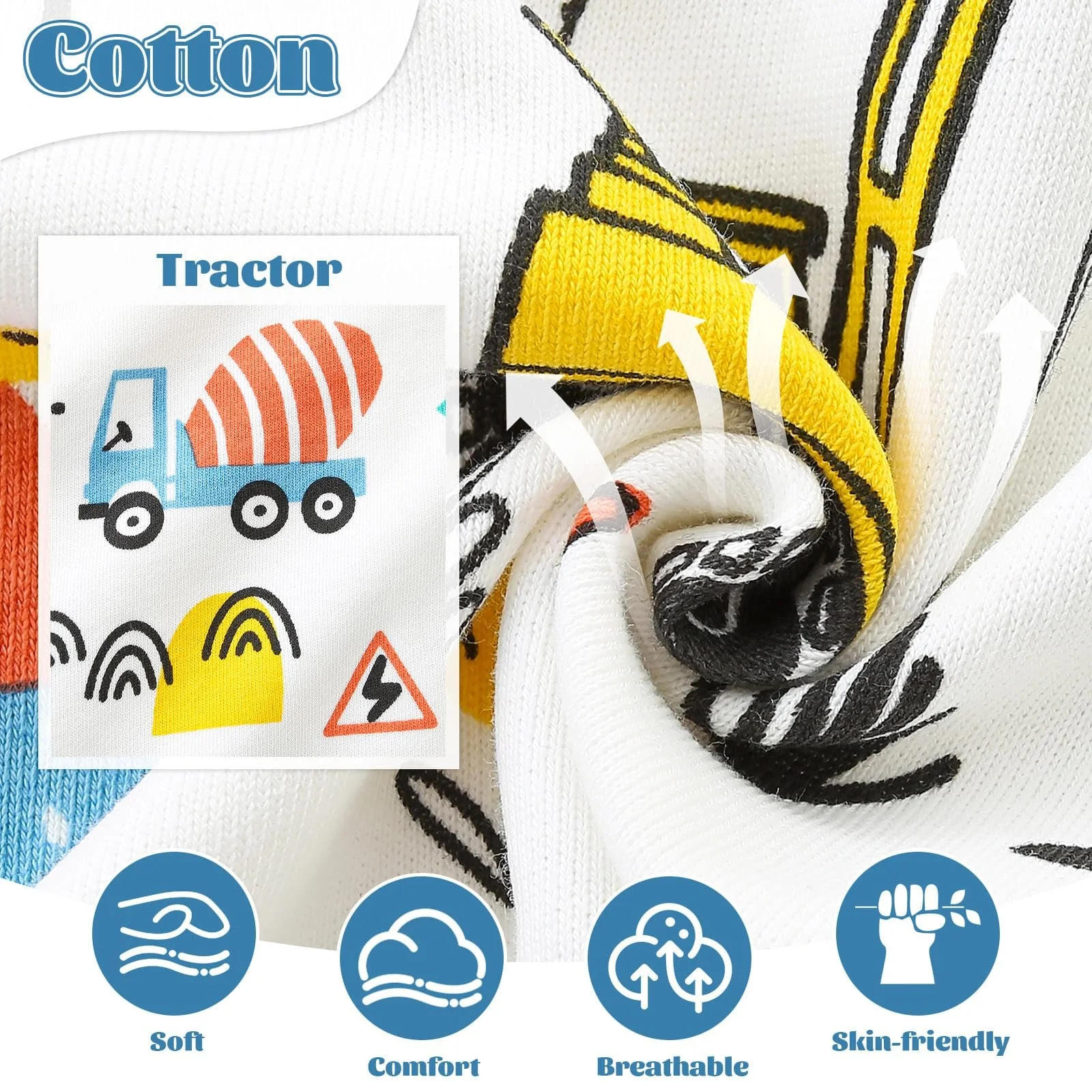 Толстовка с капюшоном Hoseay для мальчиков и девочек, на молнии, с длинными рукавами, хлопковая куртка, свитшот с единорогом и трактором, с молнией и карманами для детей, осень-зима, размер 98-128, фото №3 Толстовка с капюшоном Hoseay для мальчиков и девочек, на молнии, с длинными рукавами, хлопковая куртка, свитшот с единорогом и трактором, с молнией и карманами для детей, осень-зима, размер 98-128, фото №3