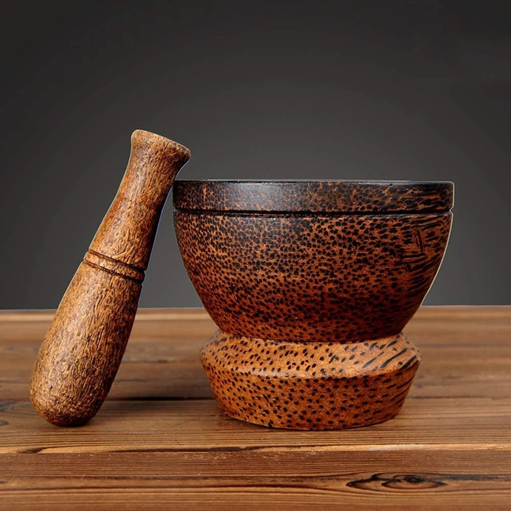 Дерев'яний Млинок для спецій та перцю з товкачиком, фото №3