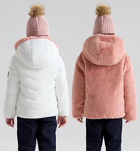 Дівчача зимова двостороння куртка-пуховик maoo garden synthetic.ua - Фото 1