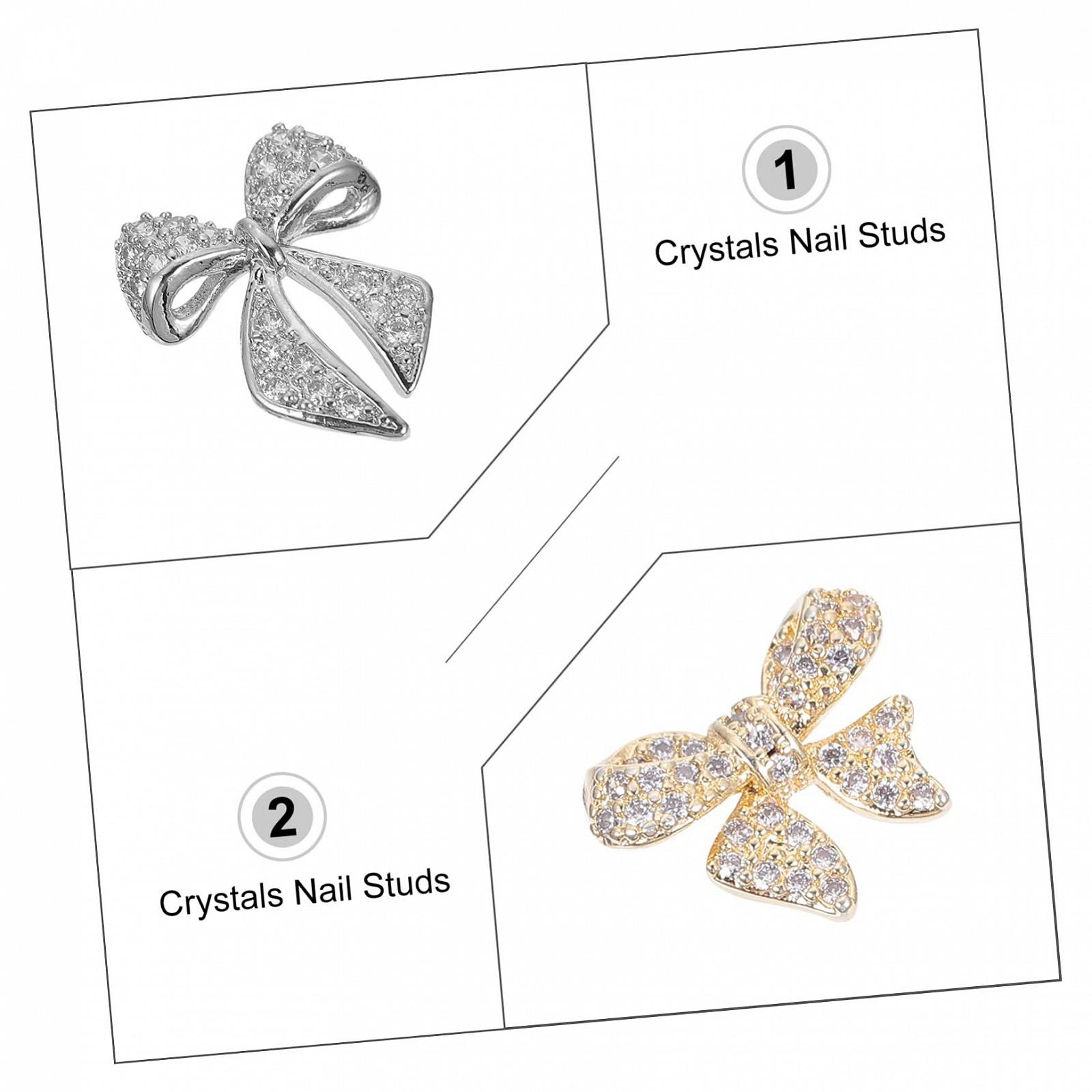 Украшения для ногтей FRCOLOR Набор украшений для маникюра 3D Золото (15 шт.), фото №3