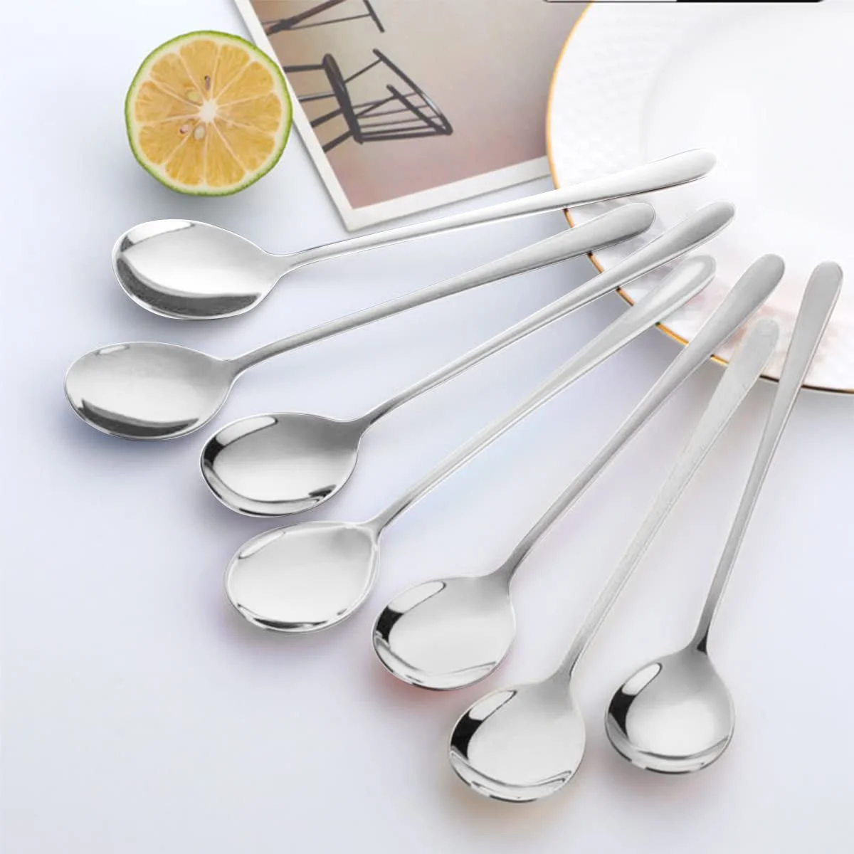 Десертна ложка  нержавіюча сталь набір 12 штук розмір, фото №4
