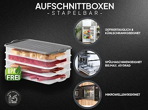 Контейнери для зберігання продуктів uandu набір 4 шт. 0.75 л штабельовані synthetic.ua - Фото 1