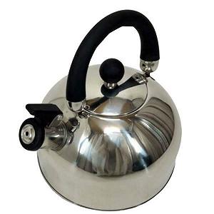 Купити Чайник из нержавеющей стали со свистком 2,5л UNIQUE UN-5302 Черная ручка - Фото 1 Чайник из нержавеющей стали со свистком 2,5л UNIQUE UN-5302 Черная ручка - Фото 1