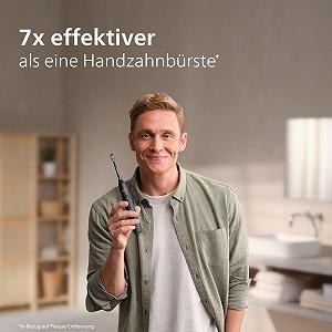Зубная электрощетка Philips Sonicare 5300 HX7101/01, 2 уровня интенсивности, контроль давления, EasyStart, Smartimer и BrushPacer, черная synthetic.ua - Фото 1