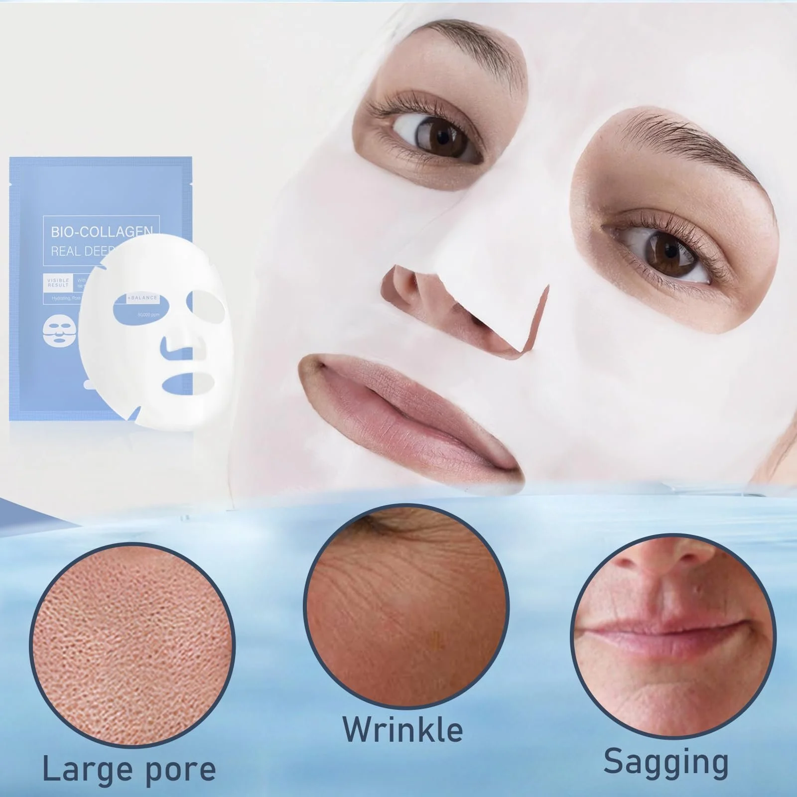 Маска для обличчя Collagen Organic, набір 4 шт, нічна, фото №4 Маска для обличчя Collagen Organic, набір 4 шт, нічна, фото №4