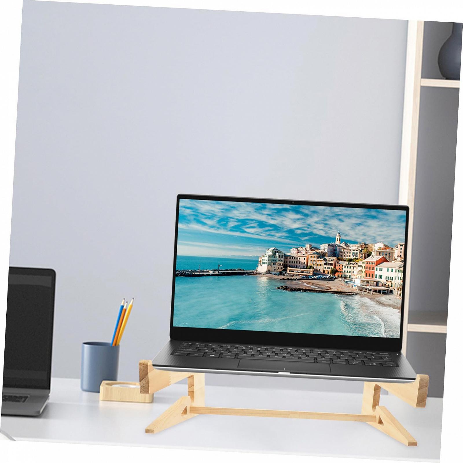 Підставка для ноутбука дерев'яна Toddmomy для ноутбуків фіксована з підвищеною ергономікою компактна та з розсіюванням тепла для столу та офісу, фото №7 Підставка для ноутбука дерев'яна Toddmomy для ноутбуків фіксована з підвищеною ергономікою компактна та з розсіюванням тепла для столу та офісу, фото №7