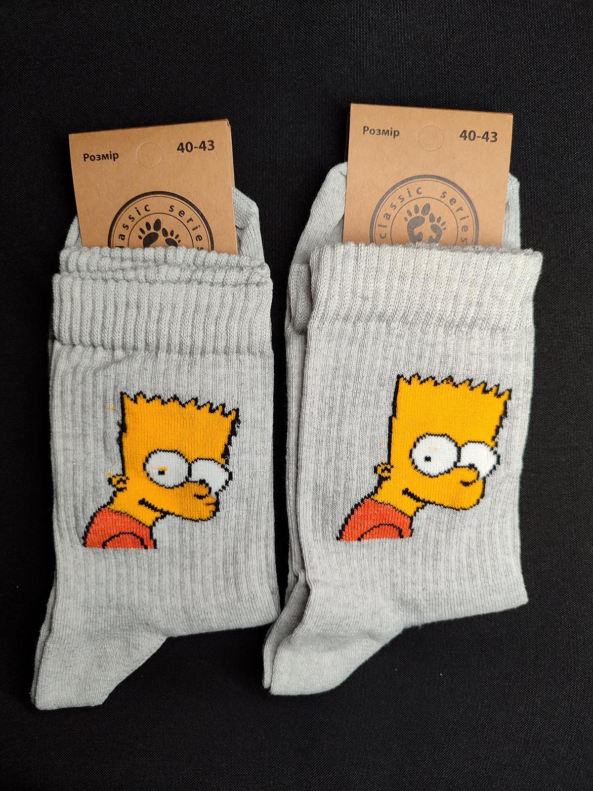 Чоловічі молодіжні шкарпетки високі демісезонні сірі 39 - 44 розмір, фото №1