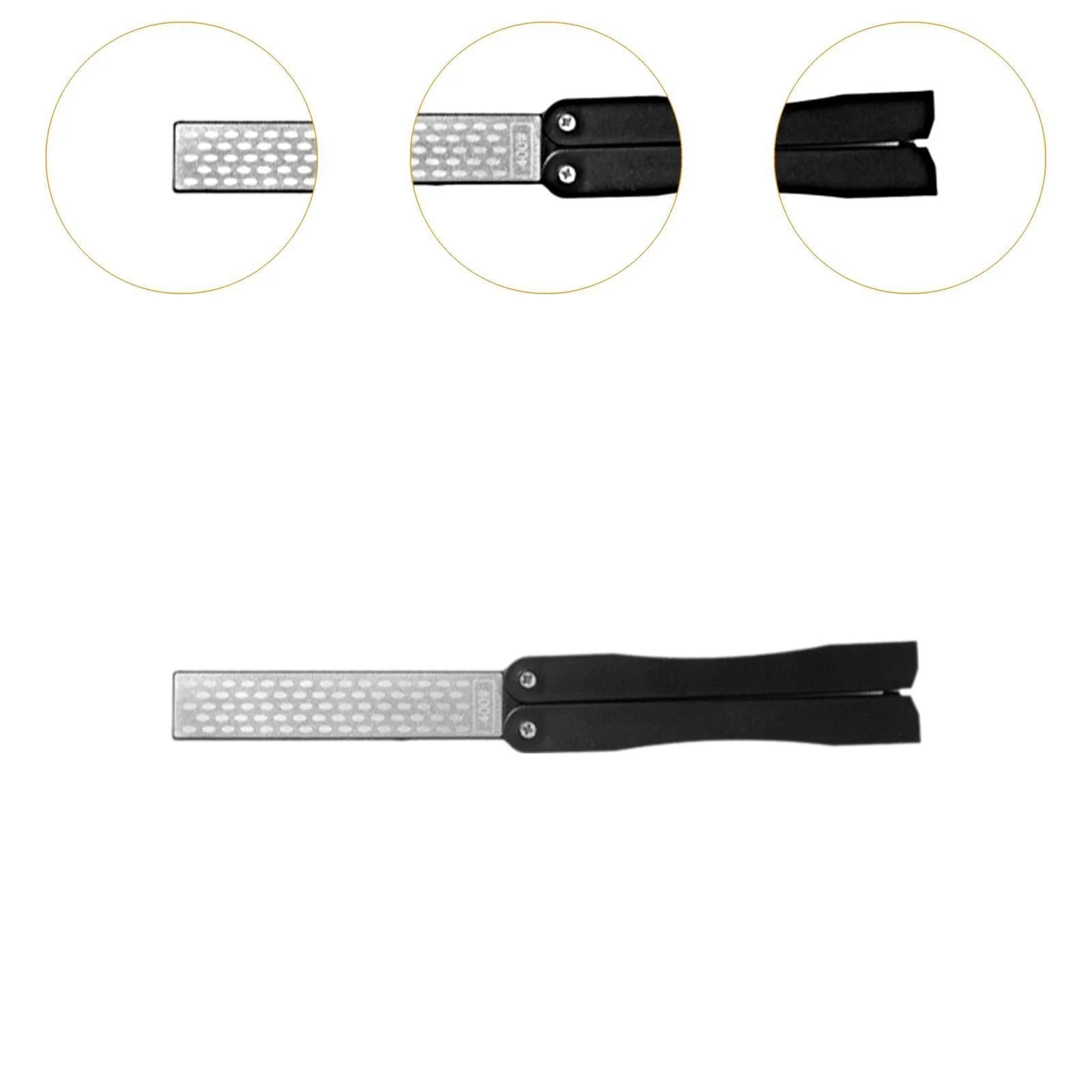 Ручне точило для ножів Schärfwerkzeug професійне двостороннє легке чорне, фото №3