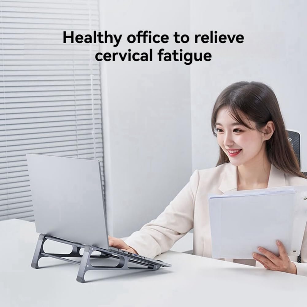 Вертикальная Подставка для ноутбука съемный алюминий 2-в-1 держатель для планшета подходит для устройств 10-17,4 Маленький размер, фото №2