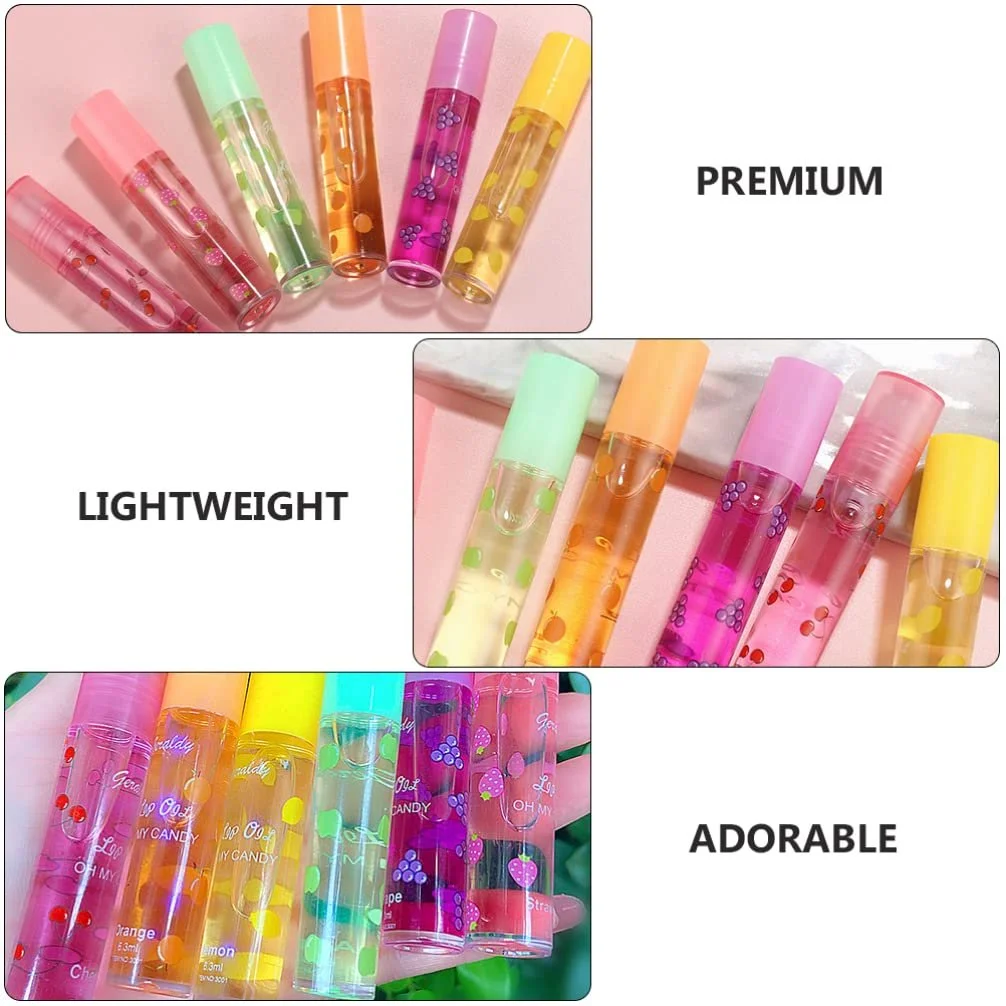 Блиск для губ SHERCHPRY Набір 5 шт. з фруктовим ароматом Зволожуючий прозорий, фото №7