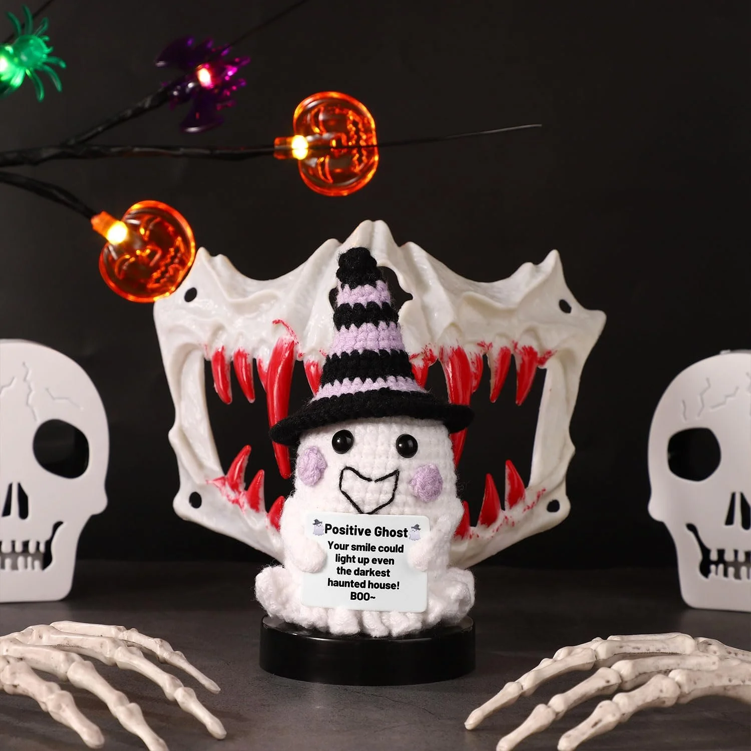 Игрушка TOYMIS Привид с ведьминой шляпой Вязанный призрак для декораций на Хэллоуин, фото №4 Игрушка TOYMIS Привид с ведьминой шляпой Вязанный призрак для декораций на Хэллоуин, фото №4