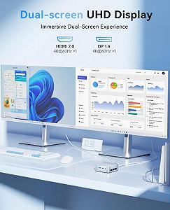 Міні ПК ACEMAGICIAN Vista V1 / Intel N150 / RAM 16GB / SSD 512GB / 2 х HDMI / LAN / Wi-Fi / Bluetooth / Windows 11 / Silver synthetic.ua - Фото 1