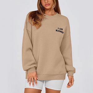 Жіночий світшот з принтом літер "I Am", повсякденний synthetic.ua - Фото 1