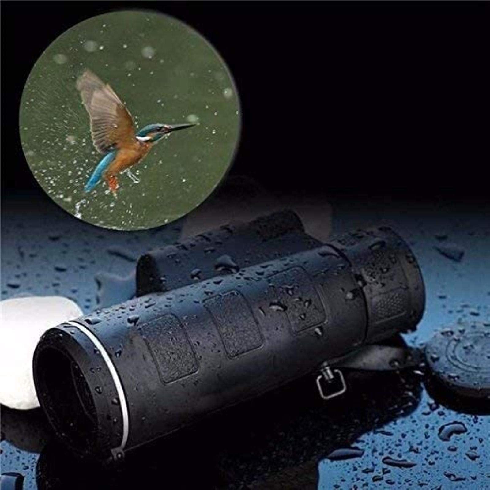 Телескопический бинокль CAZARU 40 x 60 портативный с HD Dual Focus Optical Prism Monocular Telescope с Tripod черный, фото №5