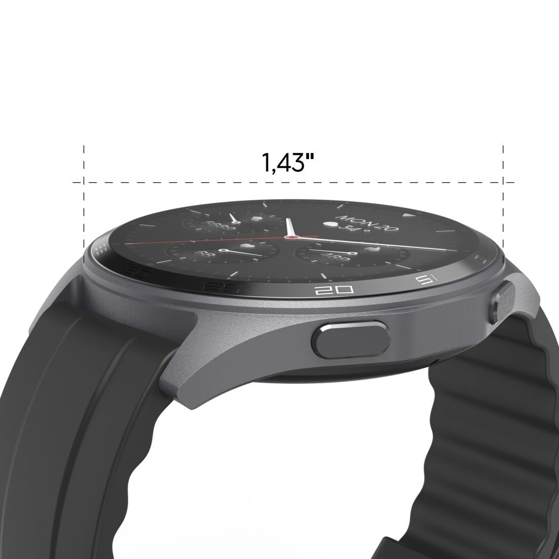 Смарт-годинник Hama 7010, AMOLED, кольоровий дисплей 1,43 дюйма, GPS, фото №6