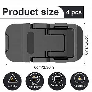 Подставка для ноутбука Мини (4 шт.) Металл, складная, регулируемая, противоскользящая synthetic.ua - Фото 1