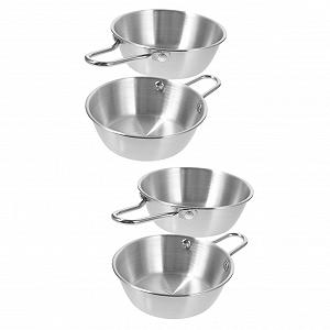 Миска для кемпинга Abaodam, 4 шт, из нержавеющей стали 304 - Фото 1