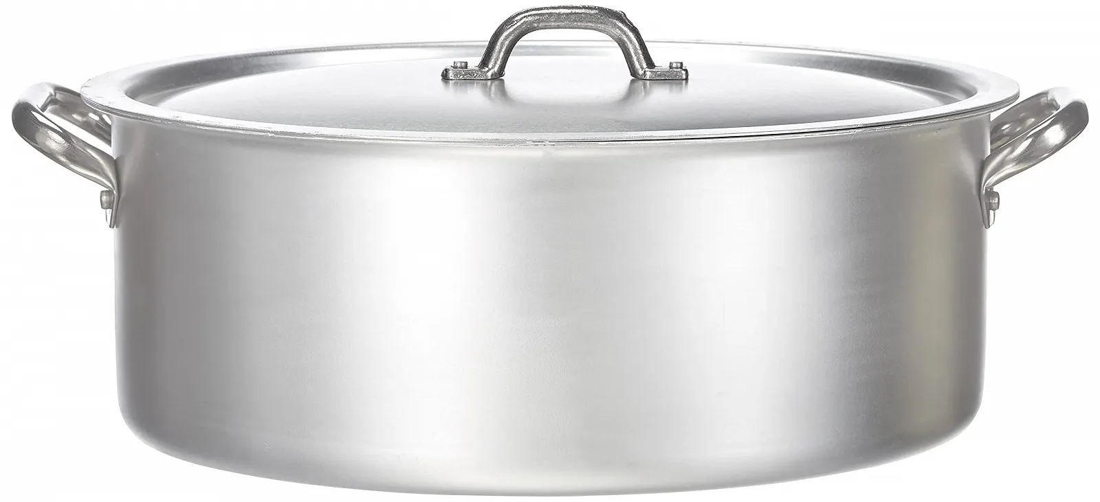 Кастрюля Pentole Agnelli Professional Aluminium 3 Mm. овальная с крышкой и 2 ручками 34 см 34 x 23 x 14 см Серебристый, фото №2