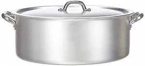 Кастрюля Pentole Agnelli Professional Aluminium 3 Mm. овальная с крышкой и 2 ручками 34 см 34 x 23 x 14 см Серебристый synthetic.ua - Фото 1