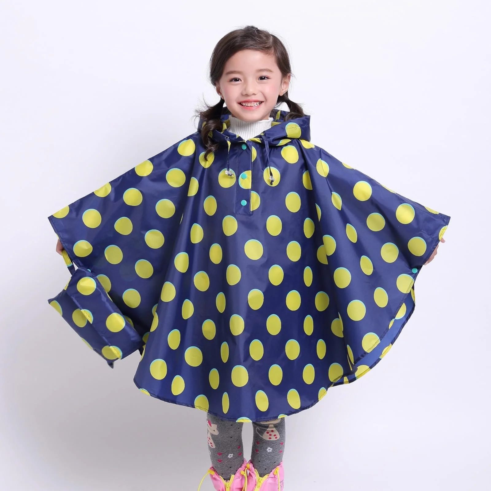Дитячий водонепроникний дощовик Beokeuioe з капюшоном, фото №5