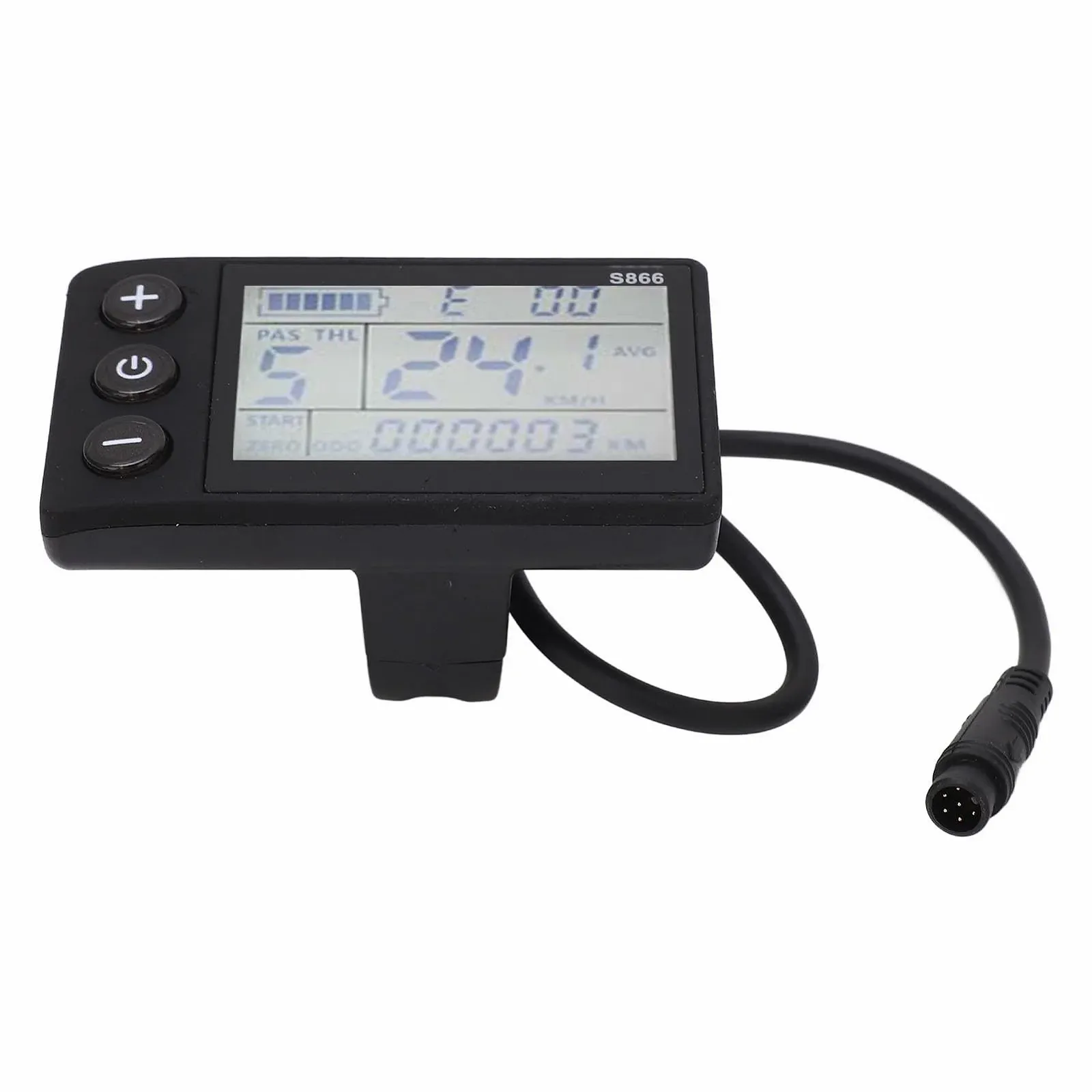 LCD-дисплей для электровелосипеда Waterproof 6P Connector для горных велосипедов 24В-60В IP65 22.2 мм ABS, фото №9