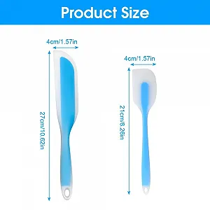 Набор силиконовых лопаток-скребков Silicone Spatulas термостойких гибких 2 шт. Синий цена на synthetic.ua - Фото 1 Набор силиконовых лопаток-скребков Silicone Spatulas термостойких гибких 2 шт. Синий synthetic.ua - Фото 1