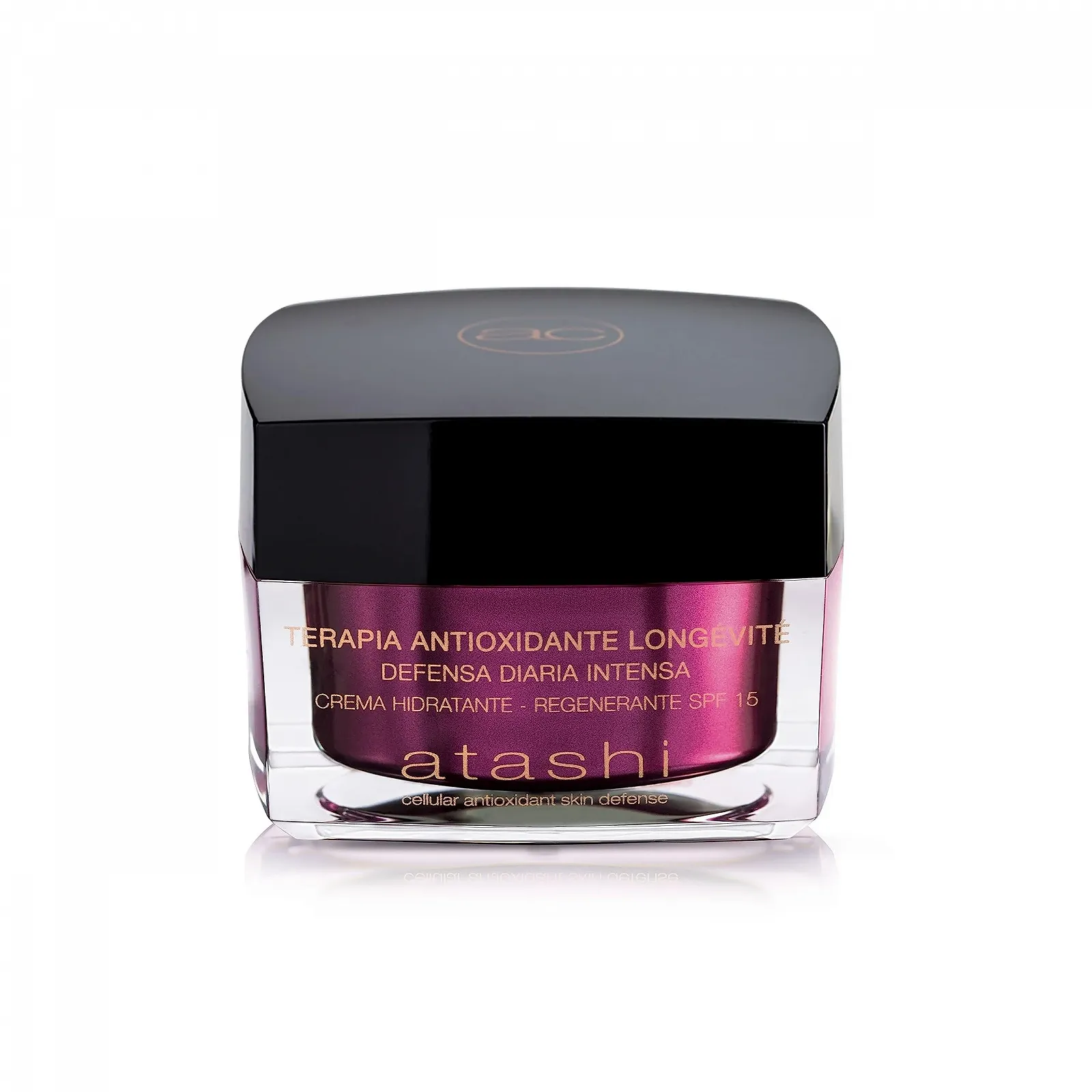 Денний крем Atashi Antioxidant Regenerating Moisturising SPF 15 гіалуронова кислота вітаміни C, E та CoQ10, фото №1