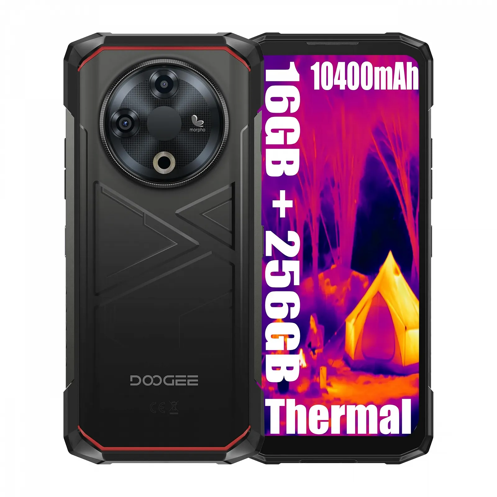 Защищенный смартфон DOOGEE Fire 6 16/256GB 10400mAh 18W 50MP 6.56" NFC Black, фото №1