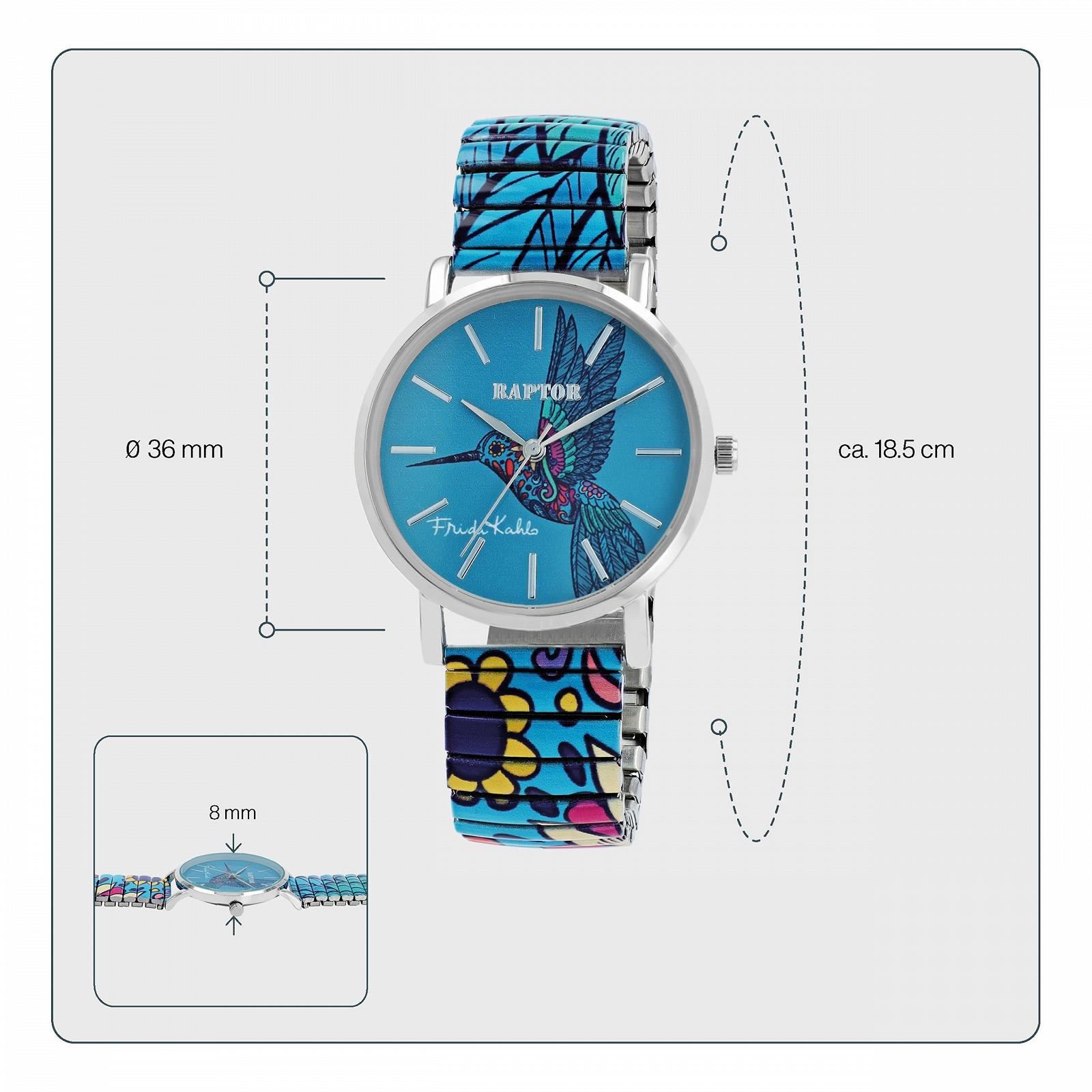 Часы Raptor Женские Frida Kahlo Edition с браслетом, высококачественные часы из нержавеющей стали, фото №4