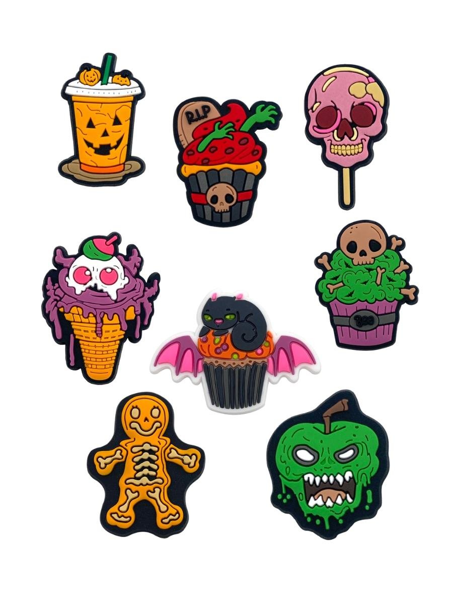 Джибітси Хелловін Halloween Jibbitz 8 шт аксесуари Крокс прикраса Dz_160_1, фото №1