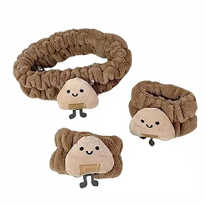 Повязка для лица Spa, набор браслетов для мытья запястья. - Фото 1