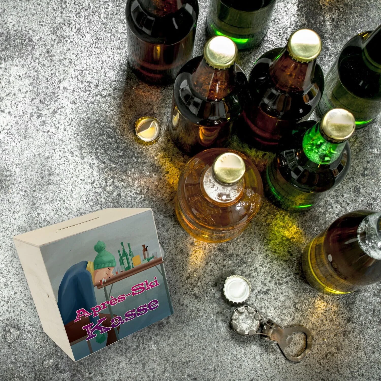 Скарбничка дерев'яна Après-Ski Cashier із кумедним мотивом, фото №6