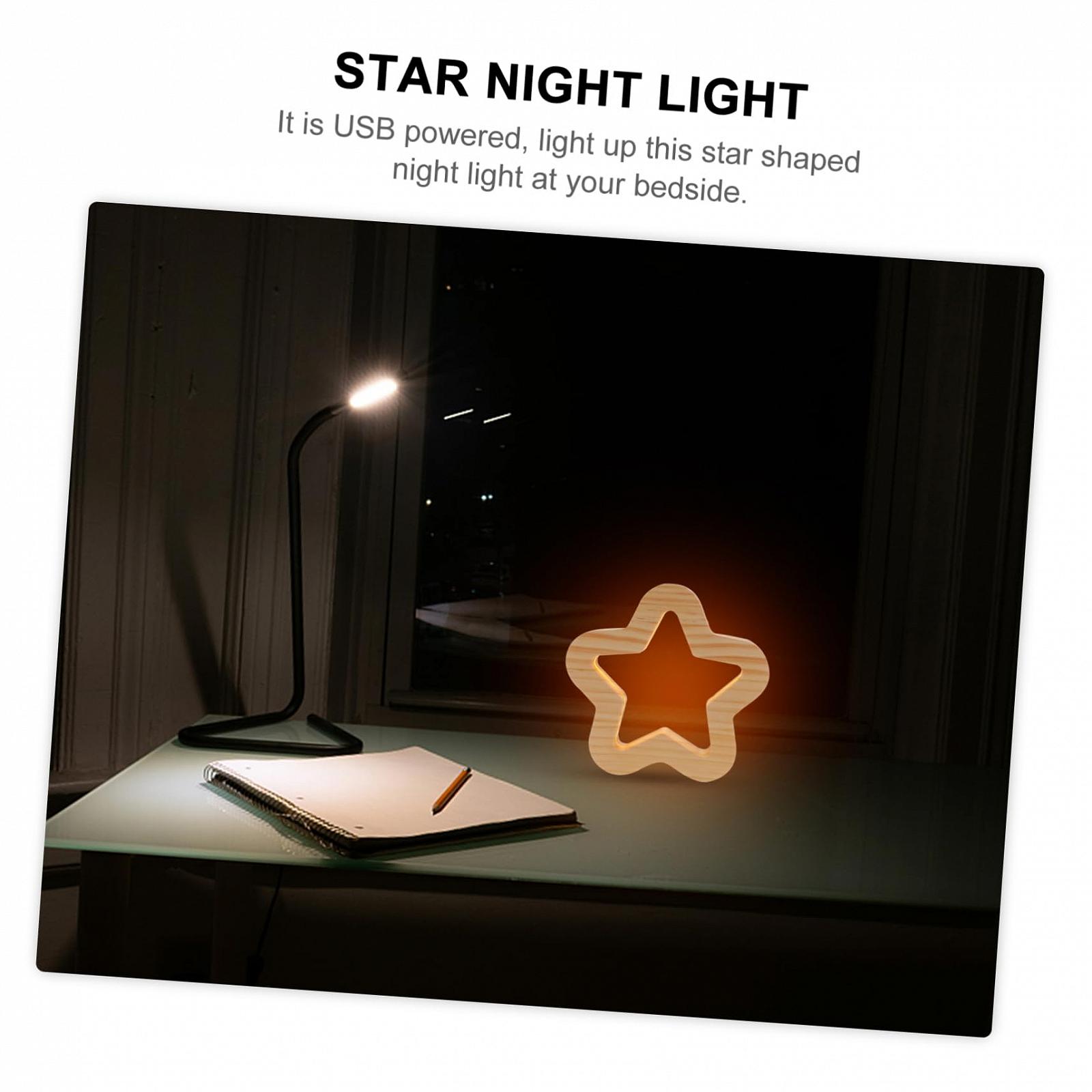 Лампа UKCOCO Star 3D USB Дерев'яна, фото №5 Лампа UKCOCO Star 3D USB Дерев'яна, фото №5