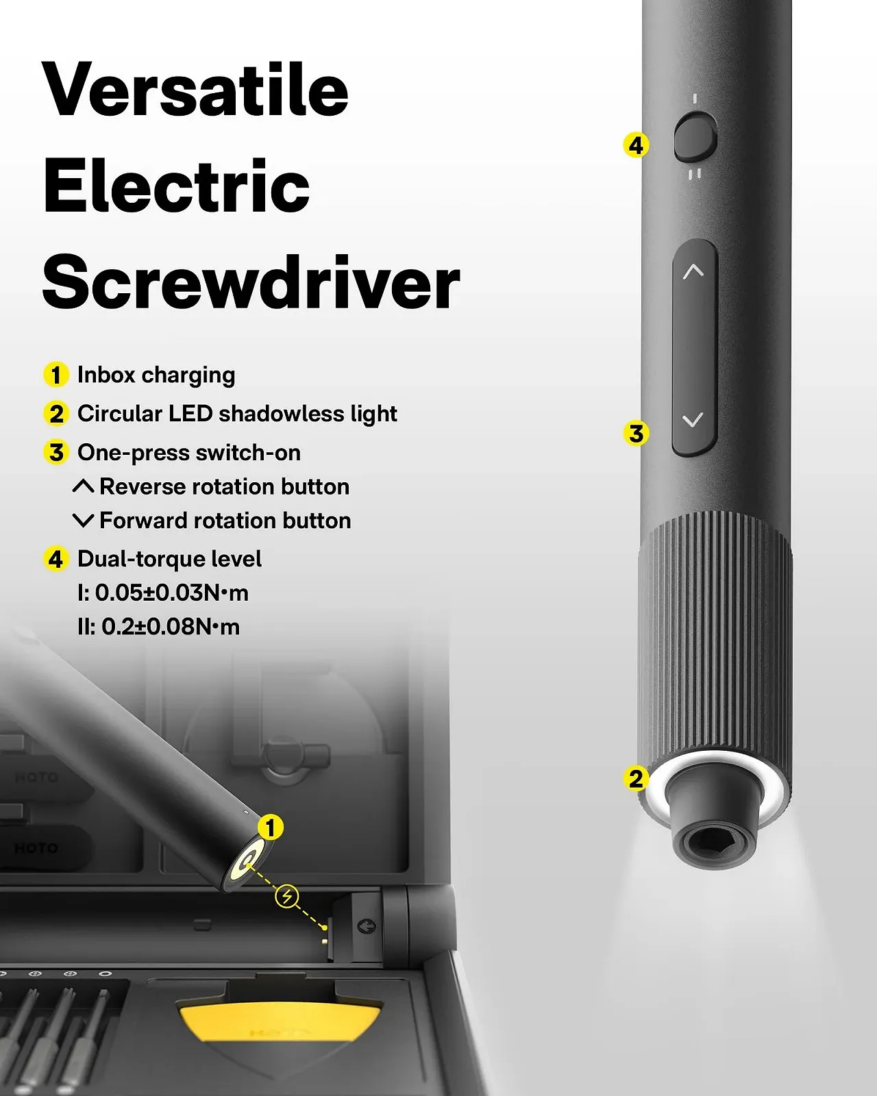 Набір викруток HOTO Precision Mechanic 48 в 1 Electric Screwdriver Set, фото №3