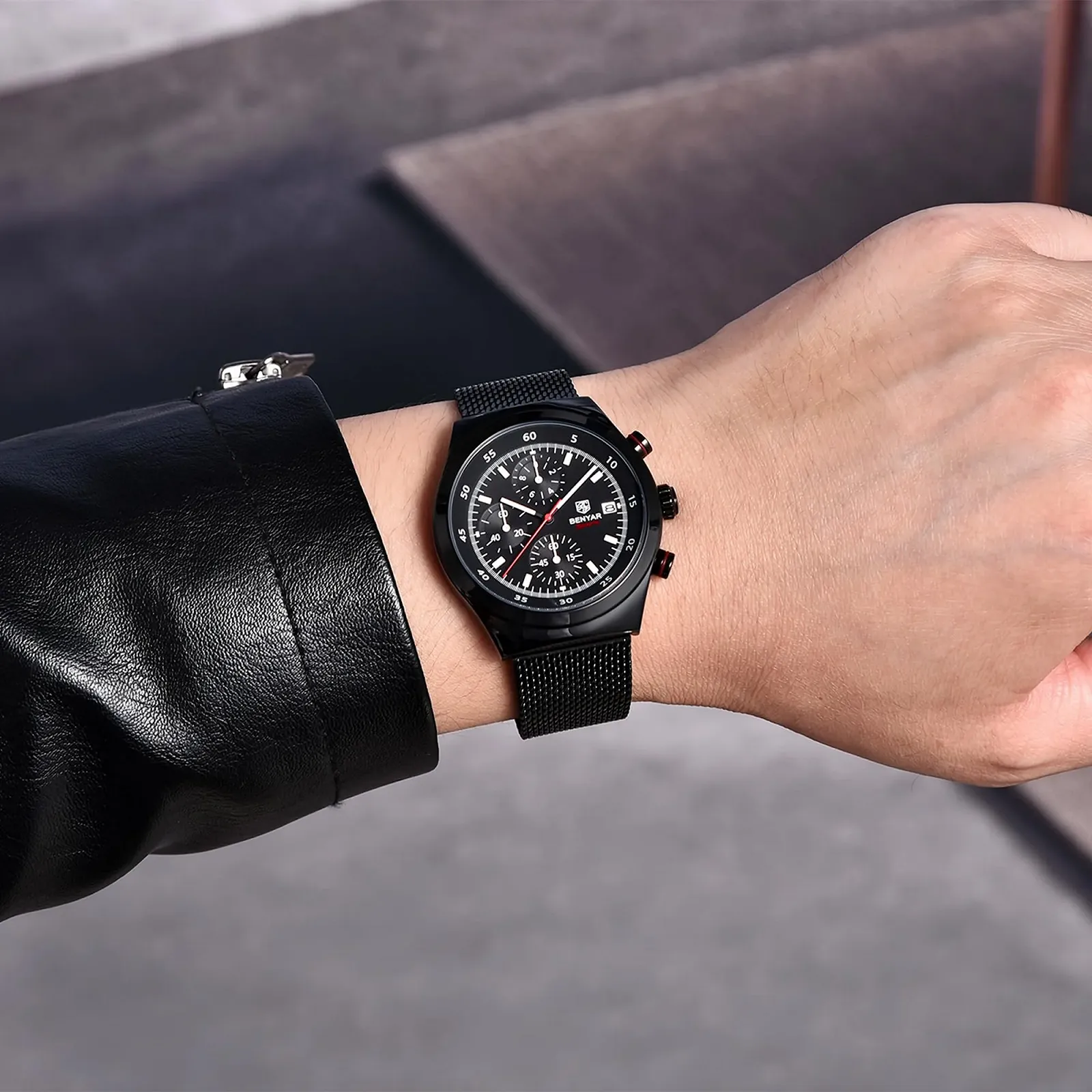 Годинник Benyar BY-5200M Чоловічий Військовий Годинник з Кодом часу, фото №2