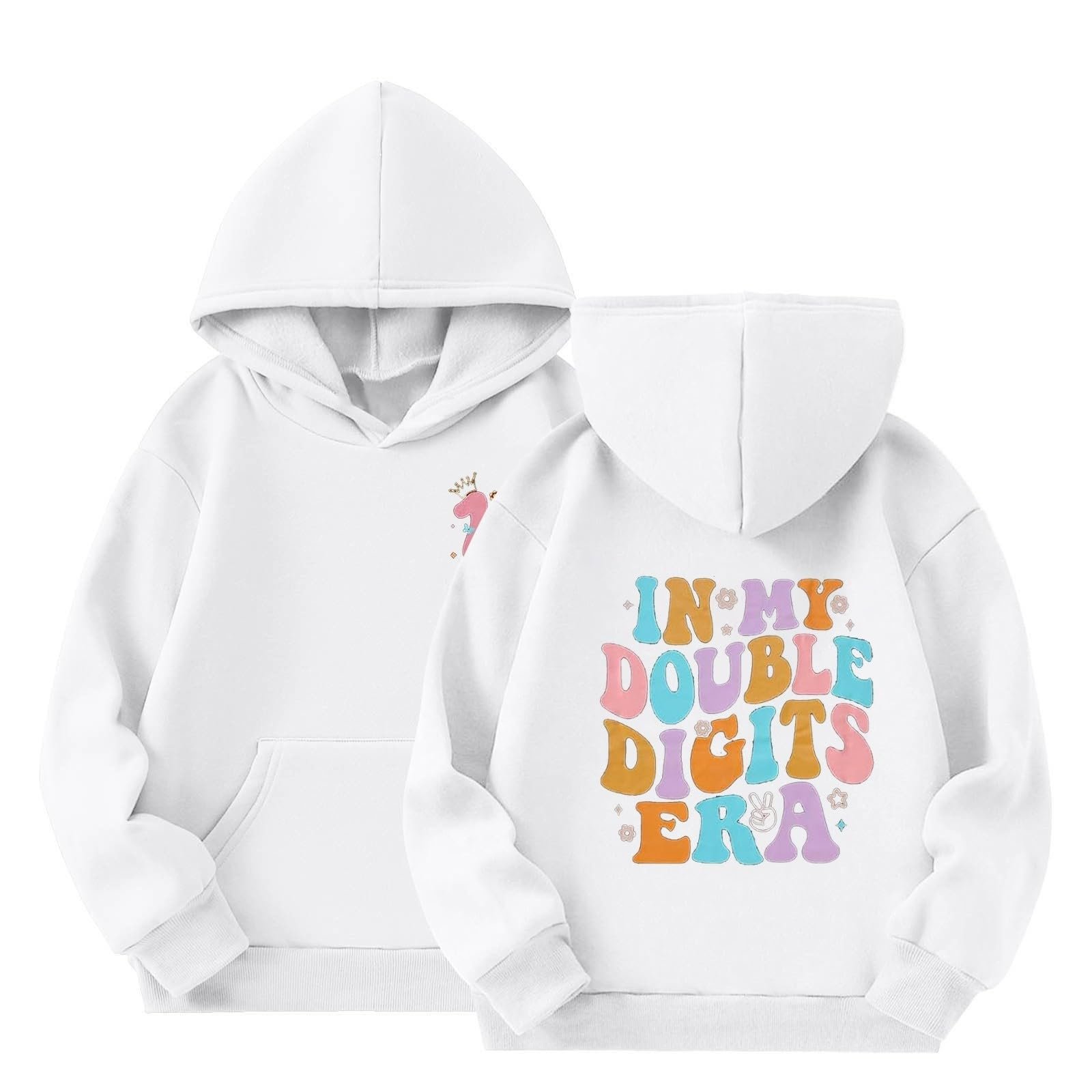 Спортивная куртка с капюшоном для мальчиков и девочек 2026, с карманом, спортивная кофта с капюшоном, пуловер с двузначным принтом, фото №1